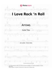 Sheet music, chords Arrows - I Love Rock ’n Roll