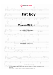 Sheet music, chords Max-A-Million - Fat boy