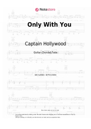Sheet music, chords Captain Hollywood - Only With You