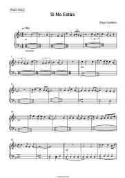 Sheet music, chords Íñigo Quintero - Si No Estás