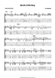 Sheet music, chords Em Beihold - Numb Little Bug