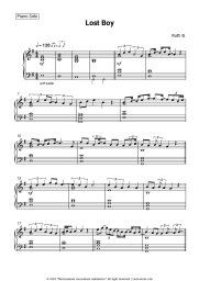 Sheet music, chords Ruth B. - Lost Boy