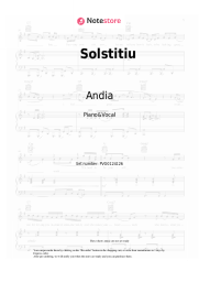 Sheet music, chords Andia - Solstitiu