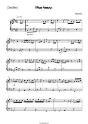 Sheet music, chords Slimane - Mon Amour