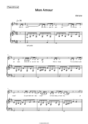 Sheet music, chords Slimane - Mon Amour