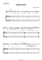 Sheet music, chords Kendrick Lamar - United In Grief