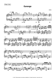 Sheet music, chords LiSA (JPN) - Gurenge