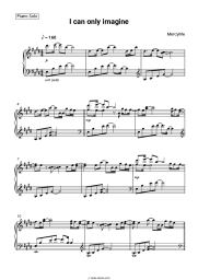 Sheet music, chords MercyMe - I Can Only Imagine