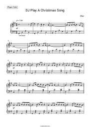 Sheet music, chords Cher - DJ Play A Christmas Song