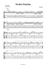 Sheet music, chords Ray Bull - The New Thing Dies