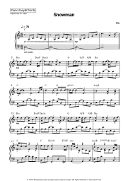 Sheet music, chords Sia - Snowman