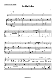 Sheet music, chords Jax - Like My Father