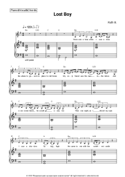 Sheet music, chords Ruth B. - Lost Boy