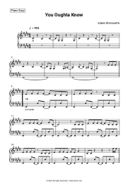 Sheet music, chords Alanis Morissette - You Oughta Know