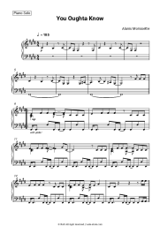 Sheet music, chords Alanis Morissette - You Oughta Know