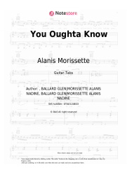 Sheet music, chords Alanis Morissette - You Oughta Know