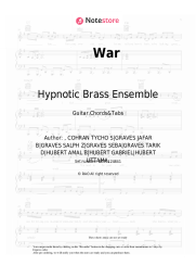 Sheet music, chords Hypnotic Brass Ensemble - War