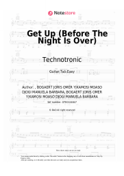 Sheet music, chords Technotronic - Get Up (Before The Night Is Over)