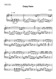 Sheet music, chords ATEEZ - Crazy Form