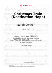 Sheet music, chords Sarah Connor - Christmas Train (Destination Hope)
