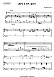 Sheet music, chords Riccardo Fogli - Storie di tutti i giorni