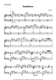 Sheet music, chords Ruth B. - Dandelions