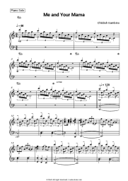 Sheet music, chords Childish Gambino - Me and Your Mama