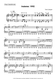 Sheet music, chords Toto Cutugno - Insieme: 1992