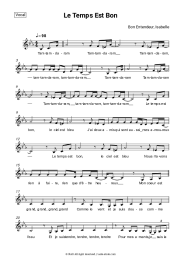 undefined Bon Entendeur, Isabelle Pierre - Le temps est bon