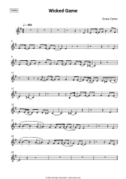 Sheet music, chords Grace Carter - Wicked Game