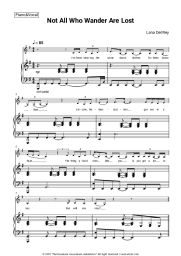 Sheet music, chords Lana Del Rey - Not All Who Wander Are Lost