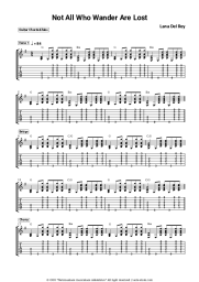 Sheet music, chords Lana Del Rey - Not All Who Wander Are Lost