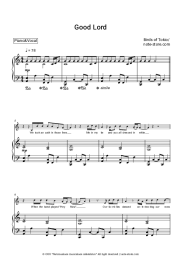 Sheet music, chords Birds of Tokyo - Good Lord