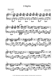 Sheet music, chords Dominic Fike - 3 Nights