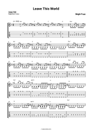 Sheet music, chords Bright Fuzz - Leave This World