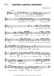 Sheet music, chords Claudia Koreck - Irgendwie, irgendwo, irgendwann