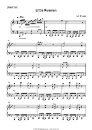 Sheet music, chords Mr. Zivago - Little Russian