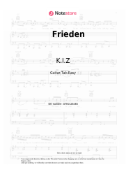 Sheet music, chords K.I.Z - Frieden