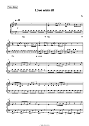 Sheet music, chords IU - Love wins all
