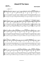 Sheet music, chords Mark Knopfler - Ahead Of The Game