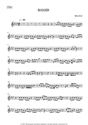 Sheet music, chords Beyonce - BIGGER