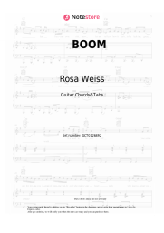 Sheet music, chords Rosa Weiss - BOOM