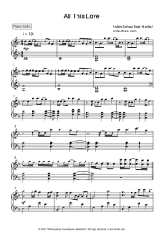 Sheet music, chords Robin Schulz, Harlœ - All This Love