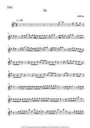 Sheet music, chords Mathea - 2x