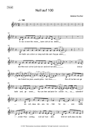 Sheet music, chords Helene Fischer - Null auf 100