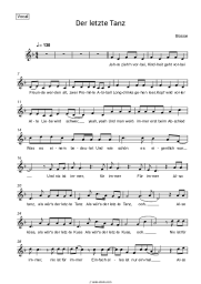 Sheet music, chords Bosse - Der letzte Tanz