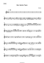 Sheet music, chords Bosse - Der letzte Tanz