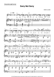 Sheet music, chords Demi Lovato - Sorry Not Sorry