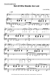 Sheet music, chords Lana Del Rey - Not All Who Wander Are Lost