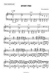 Sheet music, chords Till Lindemann - SPORT FREI